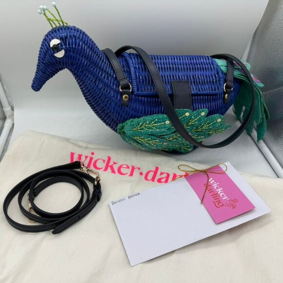 Wicker Darling Peacock Purse – Rare Collector Handbag - Picture 1 of 5